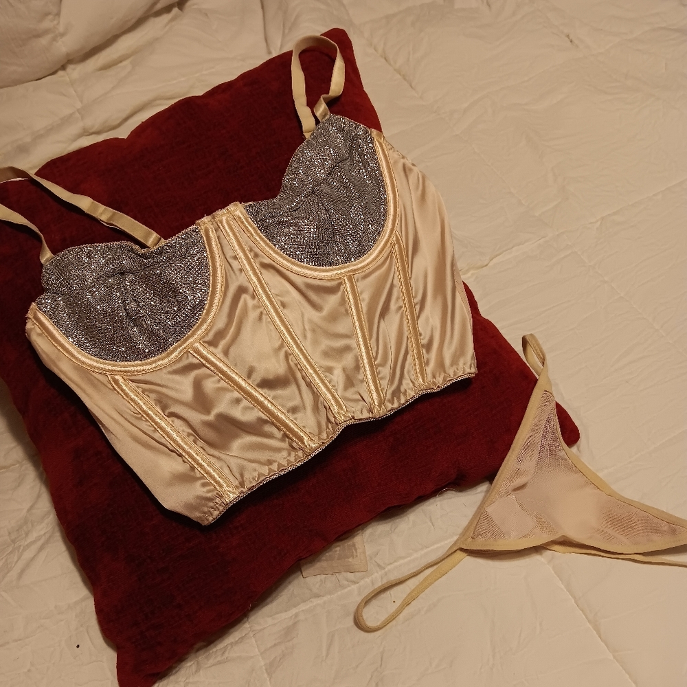 NWT Bralette corset top with matching gstrinf